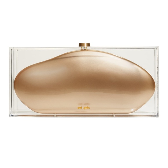 Cult Gaia Annika Clear Acrylic Clutch Bag - Picture 1 of 12